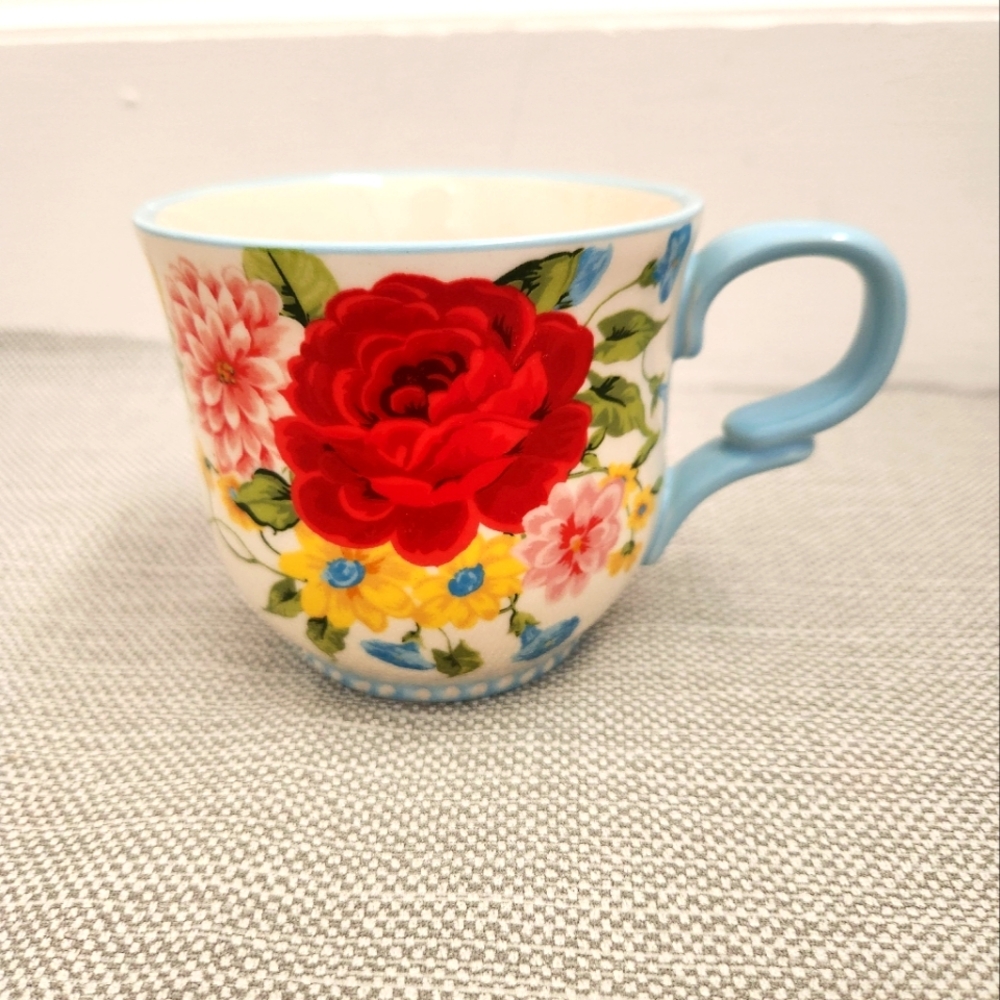 The Pioneer Woman sweet rose floral stoneware mug coffee tea 14.5 oz
